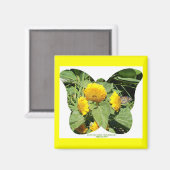 VLINDERS HOUDEN VAN ZONNEBLOEMEN MAGNEET (Voorkant / Achterkant)