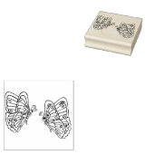 Vlinders Hout Art Stamp Rubberstempel (Gestempeld)