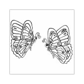 Vlinders Hout Art Stamp Rubberstempel (Afrduk)