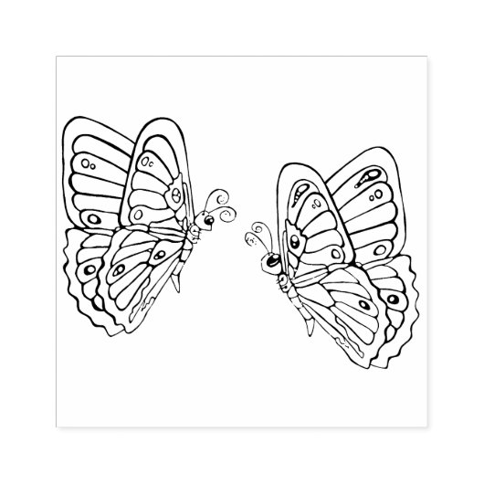 Vlinders Hout Art Stamp Rubberstempel (Afrduk)