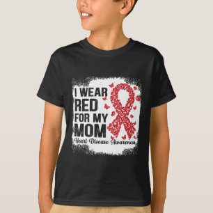 Vlinders Ik Draag Rood Voor Hartziekte Van Mijn Mo T-shirt