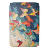 Vlinders in Beweging – Expressieve Abstracte Vluch Badmat (Voorkant Verticaal)