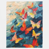 Vlinders in Beweging – Expressieve Abstracte Vluch Fleece Deken (Voorkant)