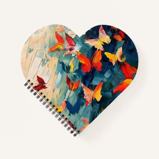 Vlinders in Beweging – Expressieve Abstracte Vluch Notitieboek (Voorkant)