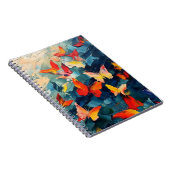 Vlinders in Beweging – Expressieve Abstracte Vluch Notitieboek (Rechterzijde)