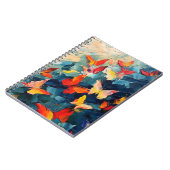 Vlinders in Beweging – Expressieve Abstracte Vluch Notitieboek (Linkerzijde)