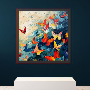 Vlinders in Beweging – Expressieve Abstracte Vluch Poster