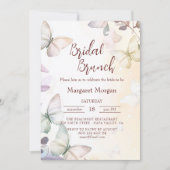 Vlinders in bloemenbruidsbrunch kaart (Voorkant)