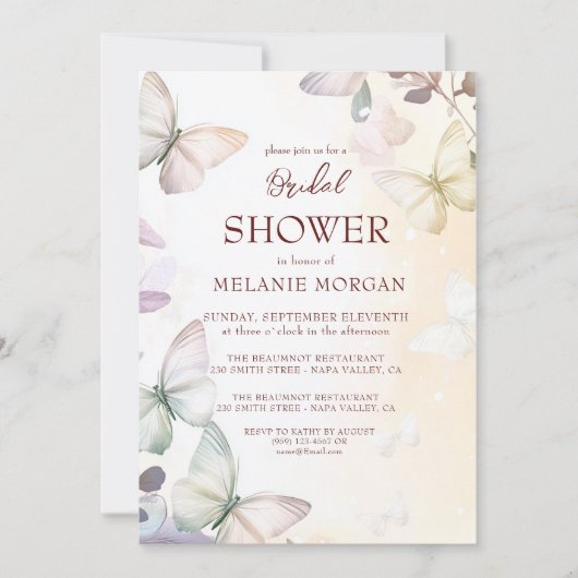 Vlinders in Bloemendaal Vrijgezellenfeest Kaart (Voorkant)