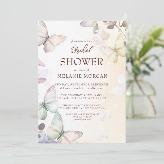 Vlinders in Bloemendaal Vrijgezellenfeest Kaart (Staand voorkant)