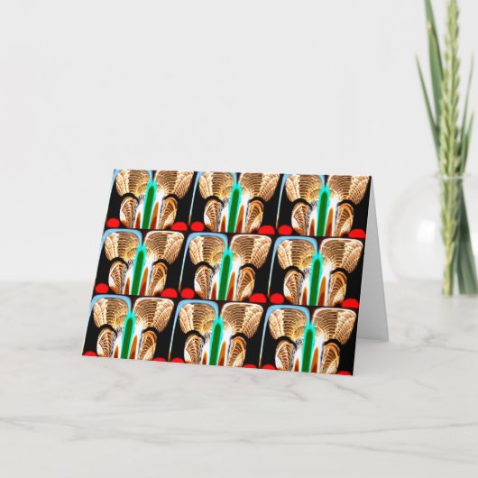 Vlinders in de kunst feestdagen kaart (Voorkant)