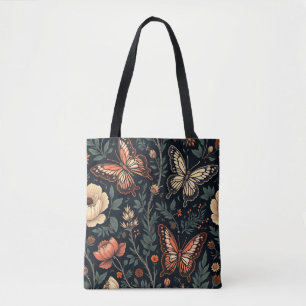 Vlinders in de Middernachttuin Tote Bag