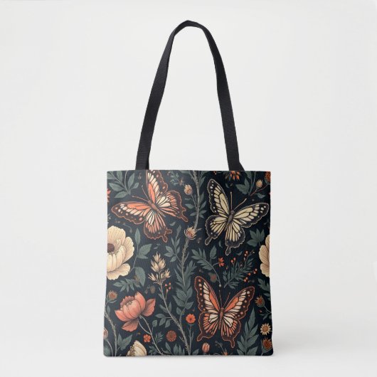 Vlinders in de Middernachttuin Tote Bag (Voorkant)