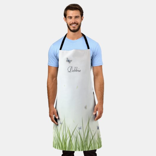 Vlinders in de zon Gepersonaliseerde tuinman Schort (Gedragen)