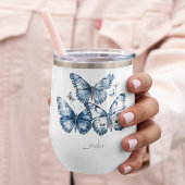 Vlinders in Delfts Blauw, aanpasbaar