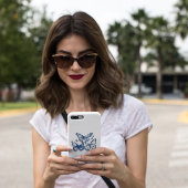 Vlinders in Delfts Blauw, aanpasbaar Case-Mate iPhone Case