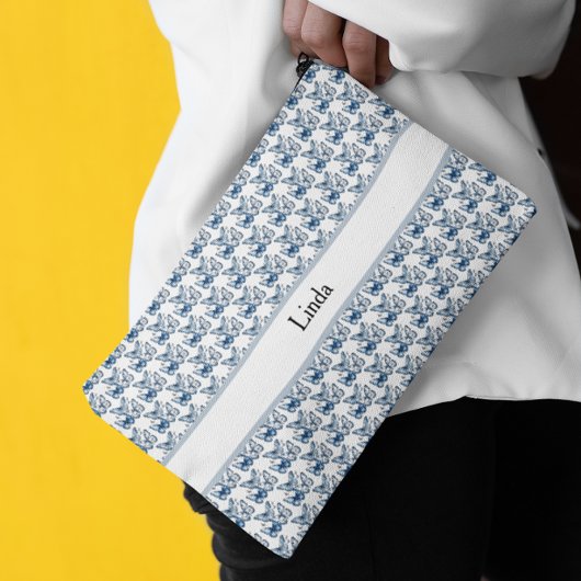 Vlinders in Delfts Blauw, aanpasbaar Etui