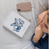 Vlinders in Delfts Blauw, aanpasbaar Notitieboek