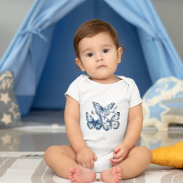 Vlinders in Delfts Blauw, aanpasbaar Romper