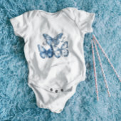 Vlinders in Delfts Blauw, aanpasbaar Romper