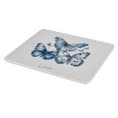 Vlinders in Delfts Blauw, aanpasbaar Snijplank (Hoek)