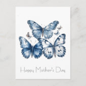 Vlinders in Delfts Blauw Briefkaart (Voorkant)