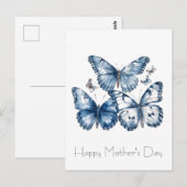 Vlinders in Delfts Blauw Briefkaart (Voorkant / Achterkant)