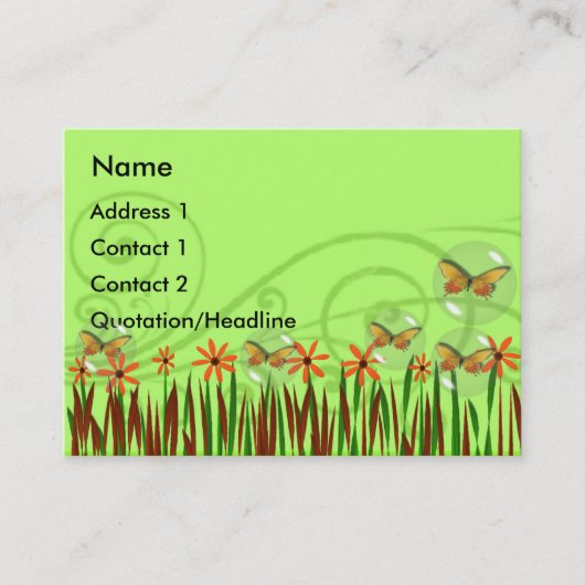 Vlinders in een bubbel - Gepersonaliseerd Visitekaartje (Voorkant)