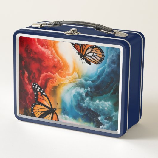 Vlinders in een kleurrijk storm. (Voorkant)