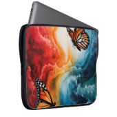 Vlinders in een kleurrijk storm. laptop sleeve (Voorkant Rechts)