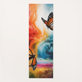 Vlinders in een kleurrijk storm. yogamat