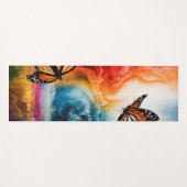 Vlinders in een kleurrijk storm. yogamat (Voorkant (horizontaal))