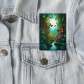 Vlinders in een weelderige jungle button (Insitu)