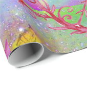 VLINDERS IN GOUDGELE PAARSE GROENE SCHITTERINGEN CADEAUPAPIER (Rol Hoek)