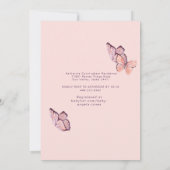 Vlinders in het Air Silver Baby shower Kaart (Achterkant)