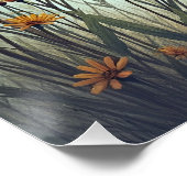  vlinders in het blauw perfect poster (Hoek)