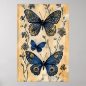 Vlinders in Japanse stijl, Poster (Voorkant)