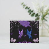 Vlinders in liefde briefkaart (Staand voorkant)