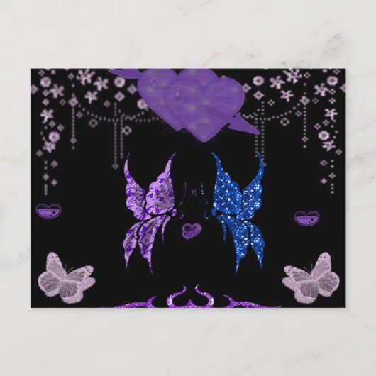 Vlinders in liefde briefkaart (Voorkant)