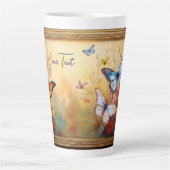 Vlinders in Lijst Latte Mok (Voorkant)