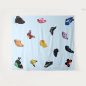 Vlinders in lucht tapijt wandkleed (Voorkant (horizontaal))