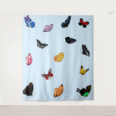 Vlinders in lucht tapijt wandkleed (Voorkant)