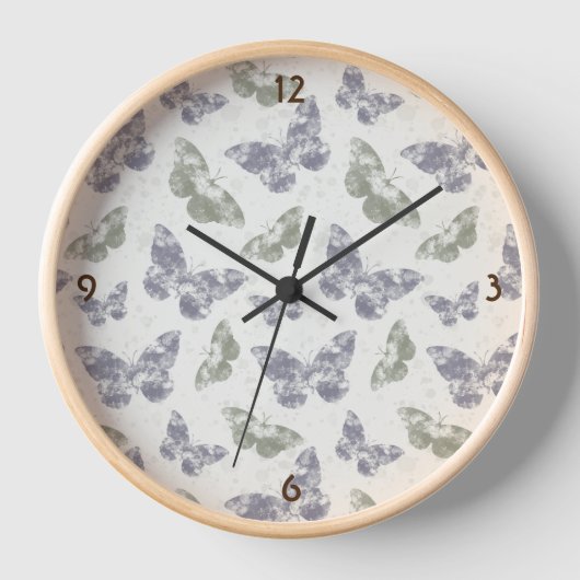 Vlinders in mauve & sage, grungy waterverf (Voorkant)
