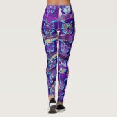 Vlinders in Paars Leggings (Achterkant)