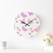 Vlinders in pastel grote klok (Huis)