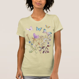 Vlinders in Pastel kleuren - T-shirt