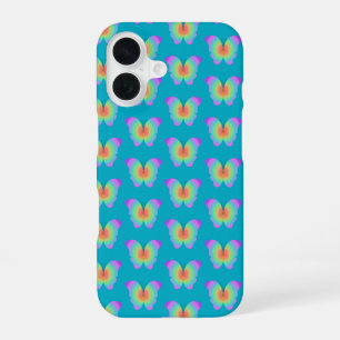 Vlinders in Regenboogkleuren Patroon iPhone 16 Hoesje