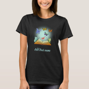 Vlinders in T-shirt met boek