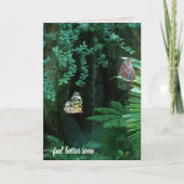 vlinders in tropische tuin voor beterschap kaart (Voorkant)