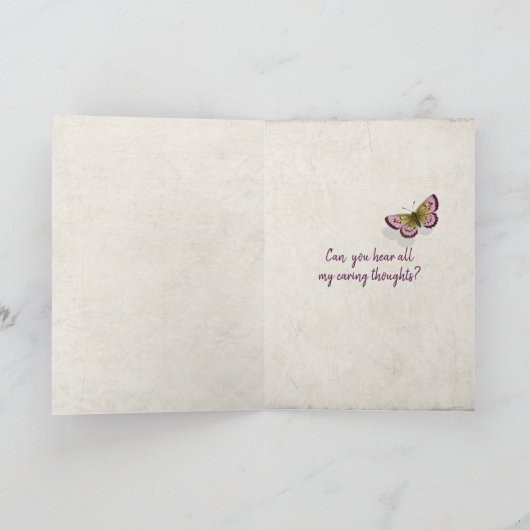 vlinders in tropische tuin voor beterschap kaart (Binnen)